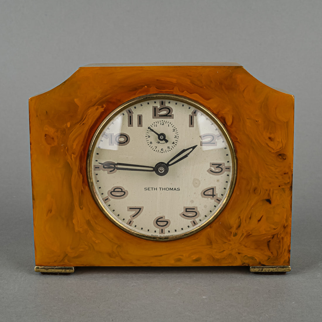 SETH THOMAS Pistachio Bakelite/Catalin Alarm Clock c.1930s