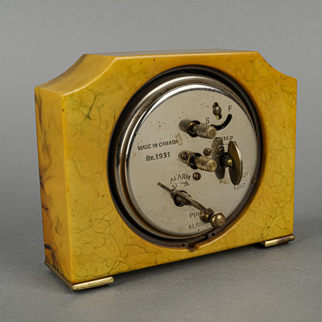 SETH THOMAS Pistachio Bakelite/Catalin Alarm Clock c.1930s