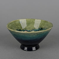 MOORCROFT Anemone Blue/Green Ground Footed Bowl
