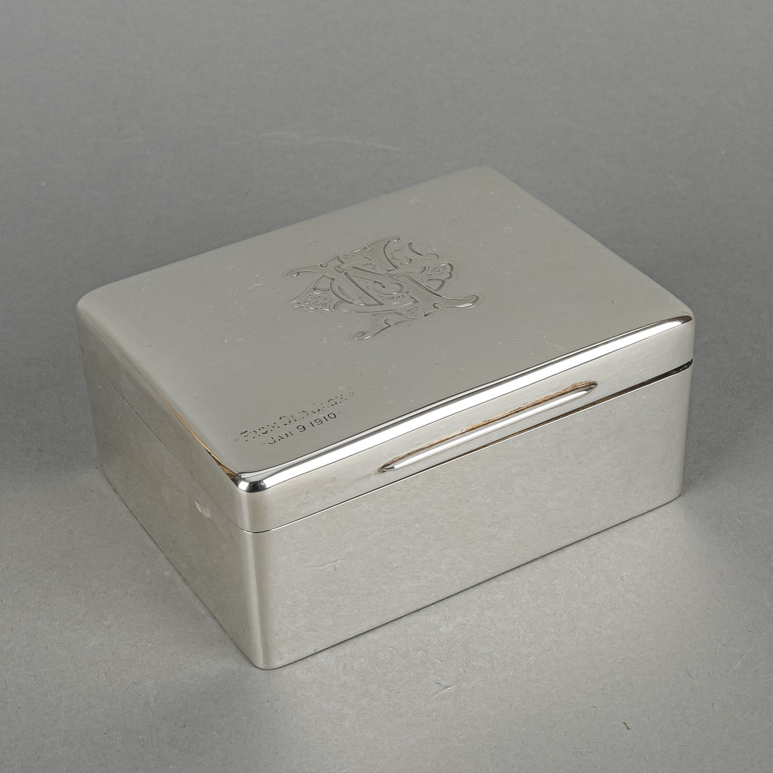 GOLDSMITHS & SILVERSMITHS CO London 1891 Sterling Cigarette Box