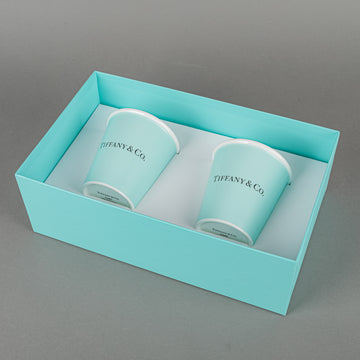 TIFFANY & CO Tiffany Coffee Cups Set/2 H3.75" With Box