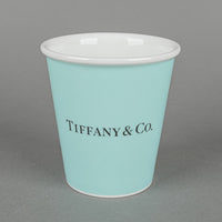 TIFFANY & CO Tiffany Coffee Cups Set/2 H3.75" With Box