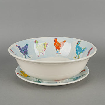 TIFFANY & CO Tiffany Roosters 2pcs Serving Bowl & Plate