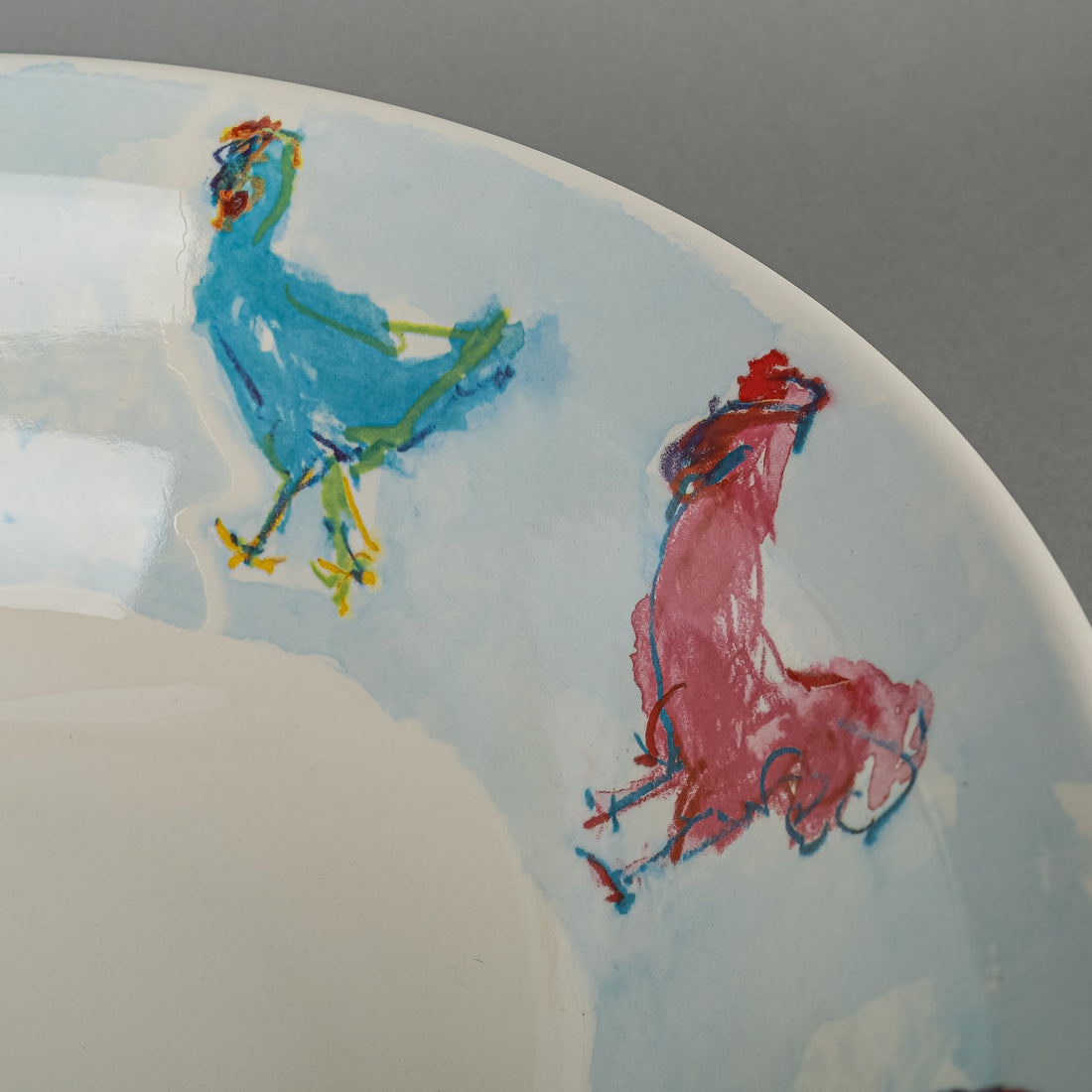 TIFFANY & CO Tiffany Roosters 2pcs Serving Bowl & Plate