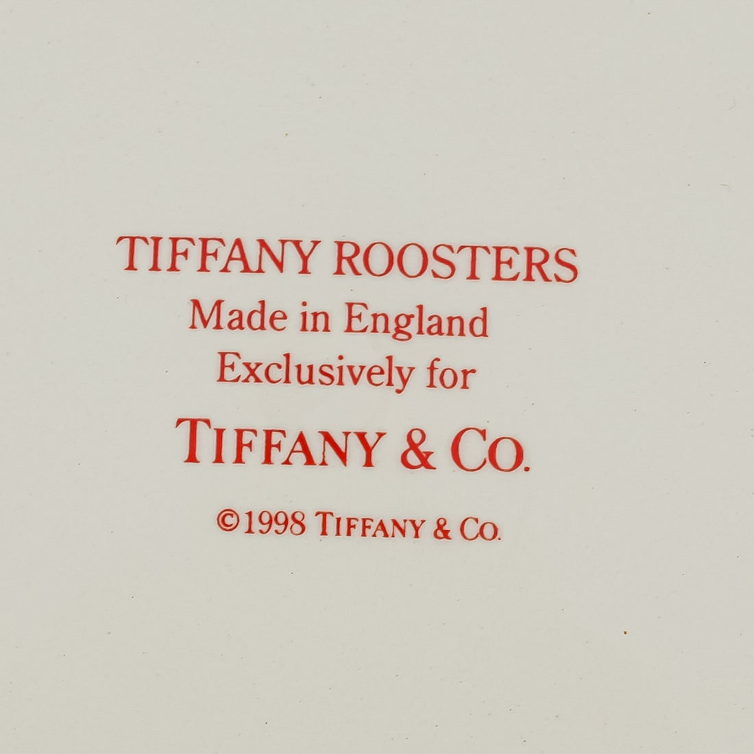 TIFFANY & CO Tiffany Roosters 2pcs Serving Bowl & Plate