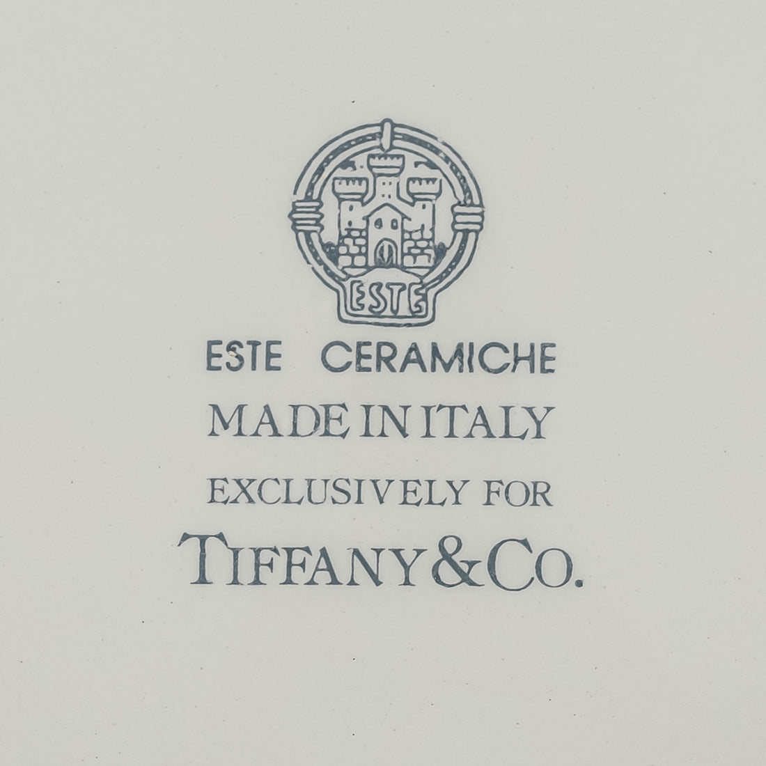 TIFFANY & CO Este Ceramiche Green Band Chargers Set/2