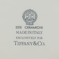 TIFFANY & CO Este Ceramiche Green Band Chargers Set/2