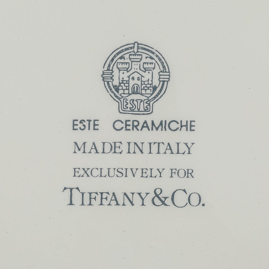 TIFFANY & CO Este Ceramiche Green Band Chargers Set/2