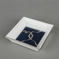 CARTIER Ribbon Blue Square Trinket Dish