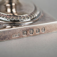 JOHN EDWARDS II Sterling Footed Salt Cellars w/Gold Wash Set of 2