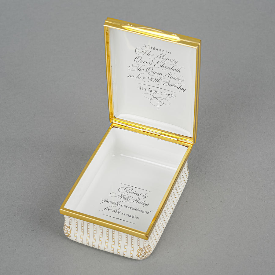 HALCYON DAYS Enamel Box - Queen Mother