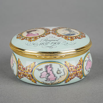 HALCYON DAYS Enamel Box - Victoria Regina