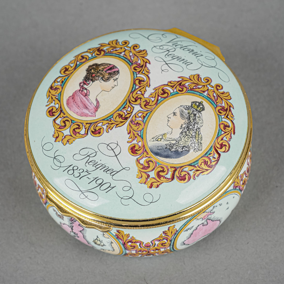 HALCYON DAYS Enamel Box - Victoria Regina