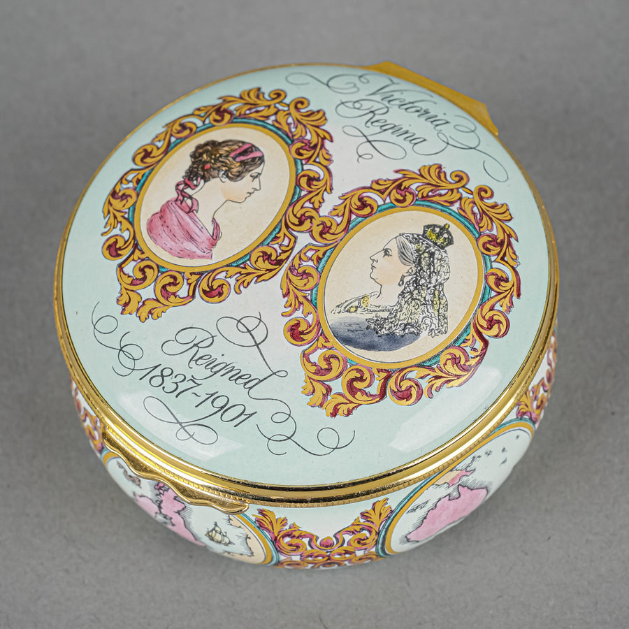 HALCYON DAYS Enamel Box - Victoria Regina