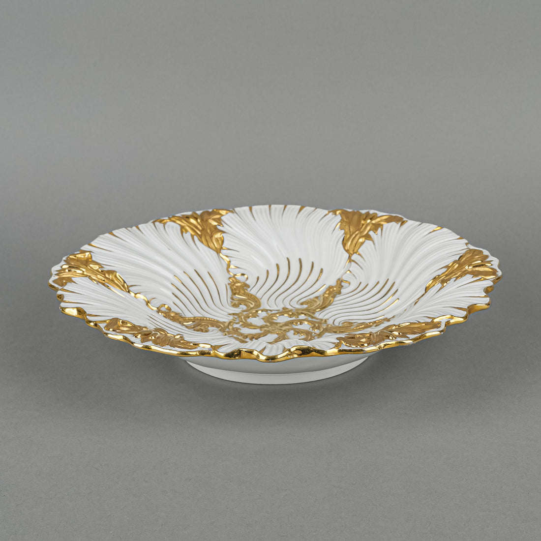 MEISSEN Embossed Gold Scroll Bowl 6198