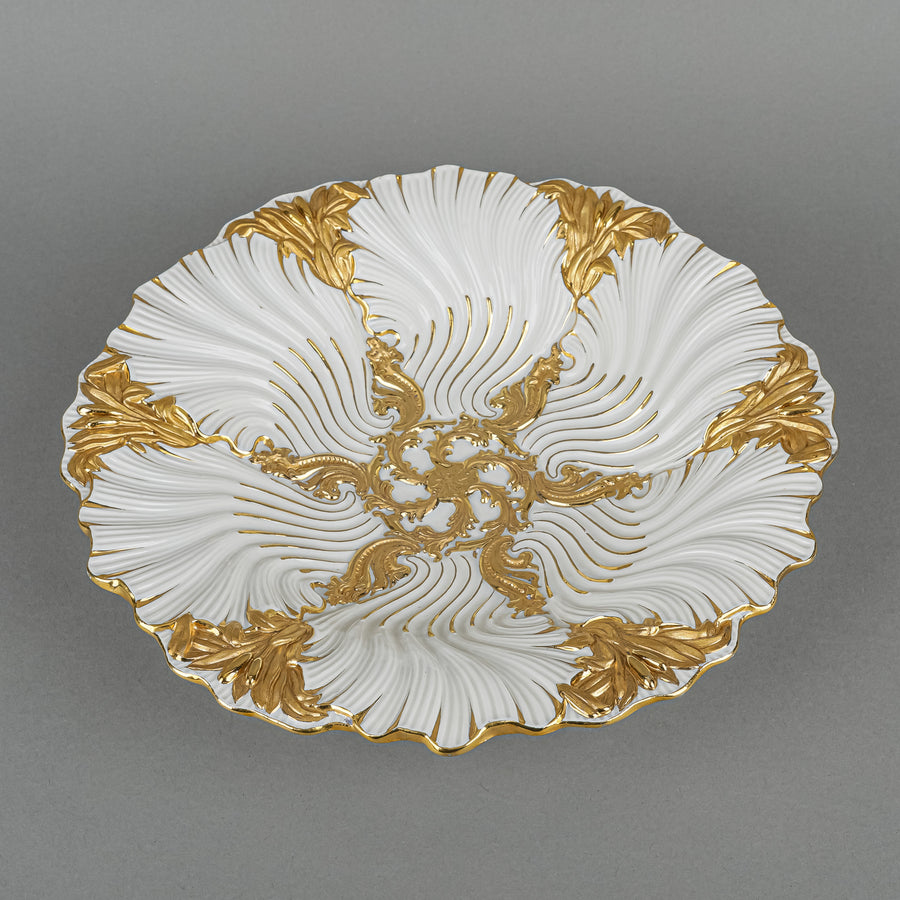 MEISSEN Embossed Gold Scroll Bowl 6198