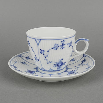 ROYAL COPENHAGEN Blue Fluted Plain Cup & Saucer 1/79