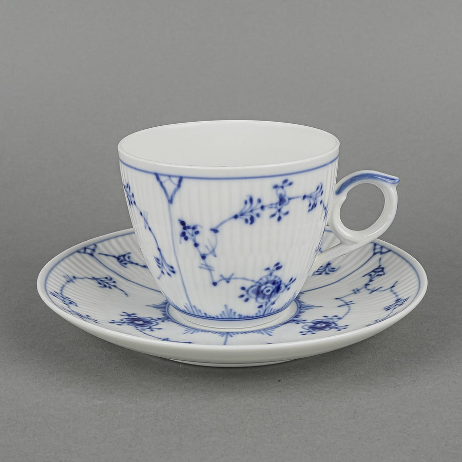 ROYAL COPENHAGEN Blue Fluted Plain Cup & Saucer 1/79