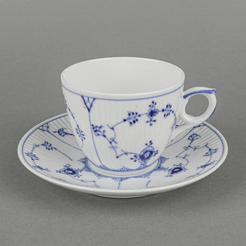 ROYAL COPENHAGEN Blue Fluted Plain Cup & Saucer 1/2162