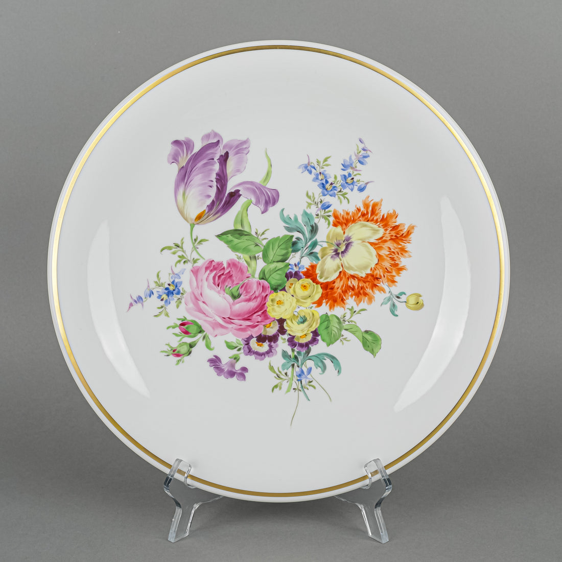 MEISSEN Hand Painted Floral Wall Plate 1306-28
