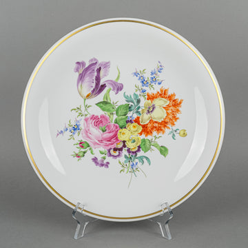 MEISSEN Hand Painted Floral Wall Plate 1306-28