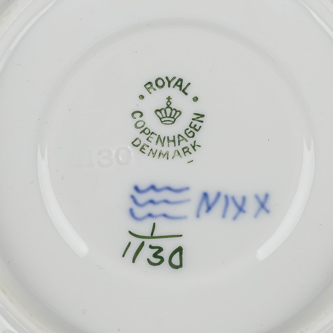 ROYAL COPENHAGEN Blue Fluted Full Lace Cup And Saucer 1/1130