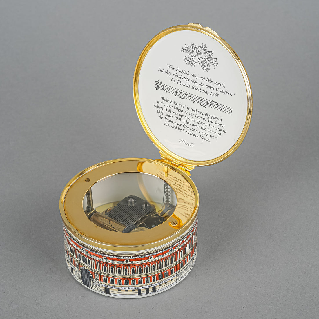 HALCYON DAYS Royal Albert Hall Enamel Music Box