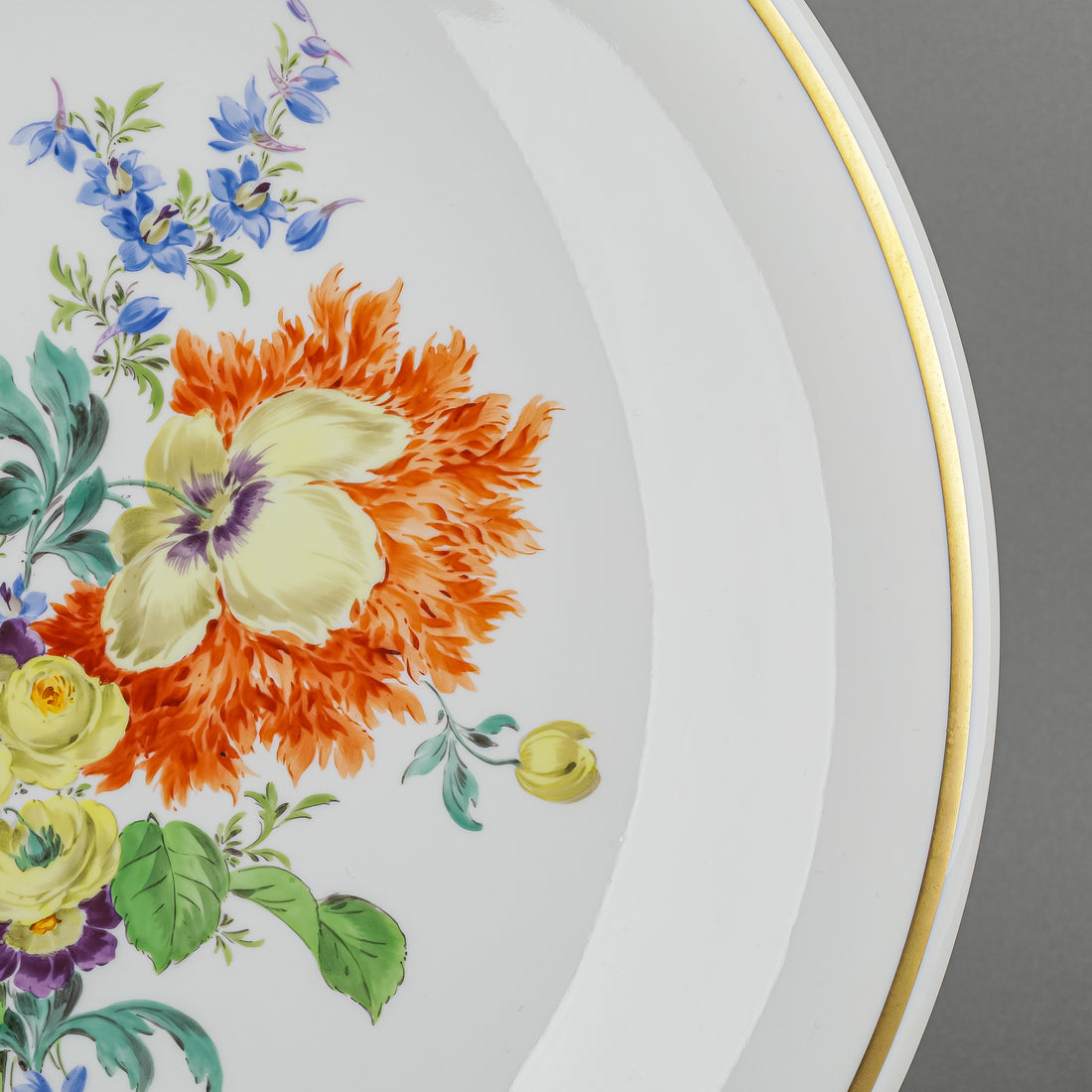 MEISSEN Hand Painted Floral Wall Plate 1306-28