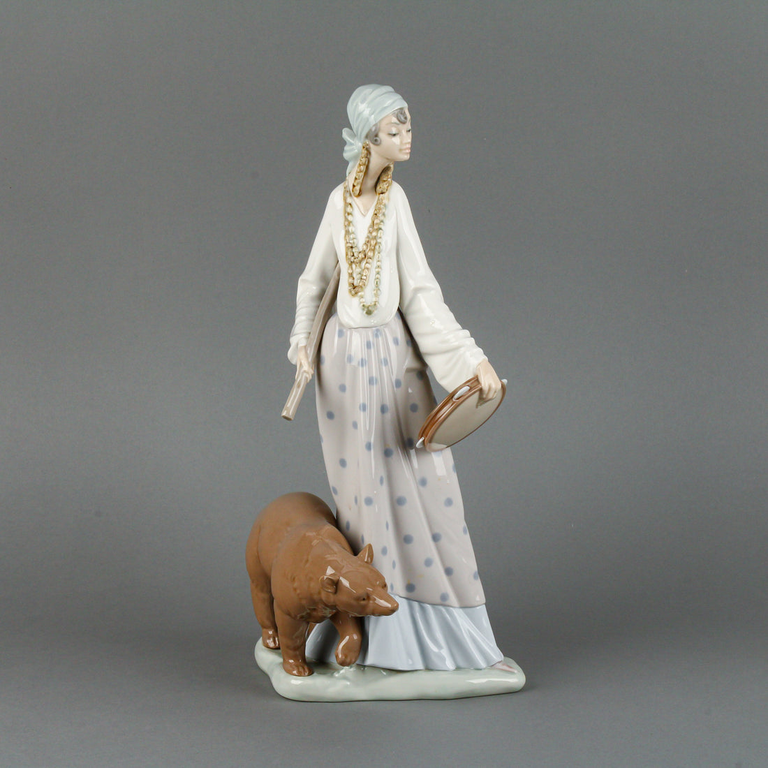 LLADRO Gypsy Woman with Bear 4919 Figurine