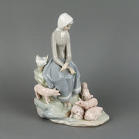 LLADRO Girl with Piglets 4572 Figurine