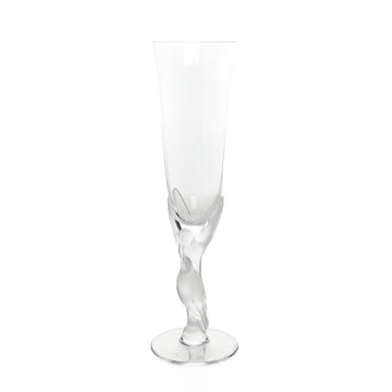 FABERGE Kissing Doves Crystal Champagne Flutes Set/2