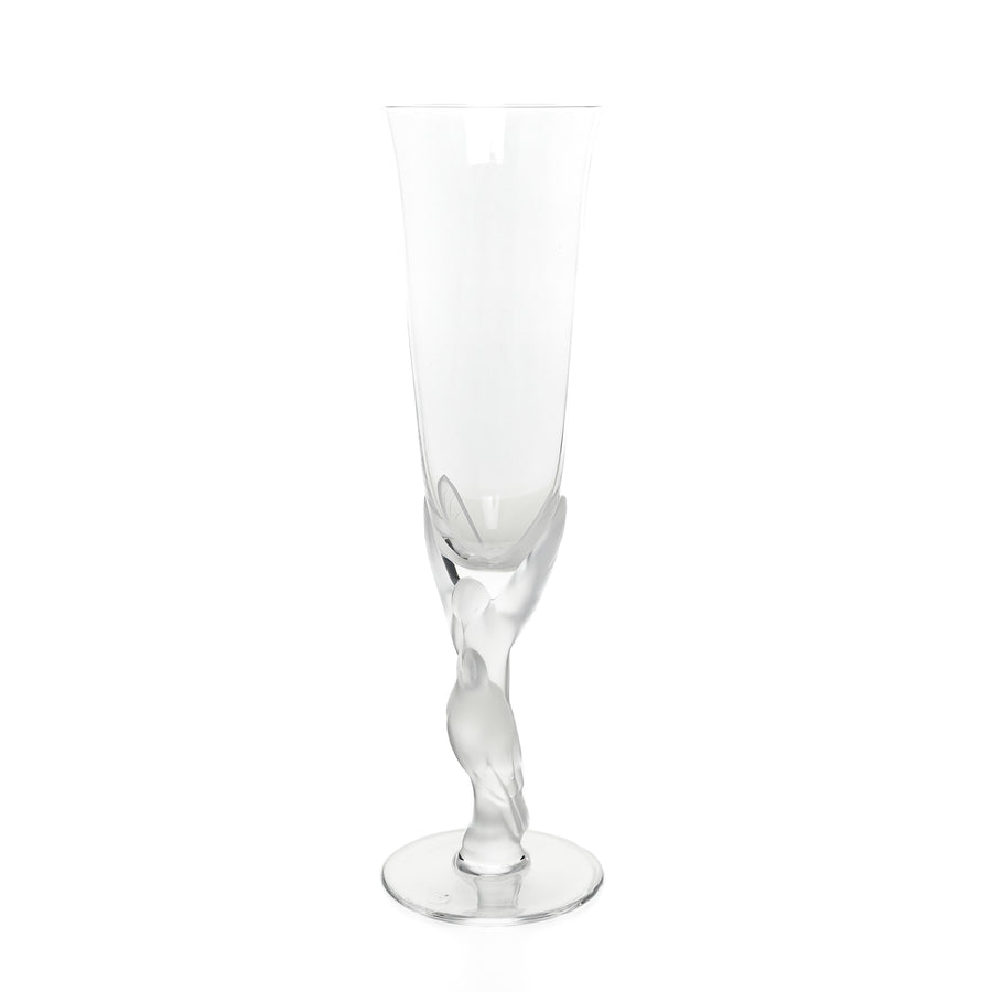 FABERGE Kissing Doves Crystal Champagne Flutes Set/2