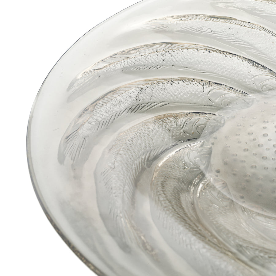 R.LALIQUE Poissons Opalescent Glass Bowl