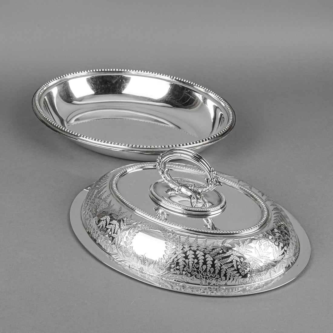 JAMES DIXON & SONS Silver Plate Entree Dishes Set Of 2