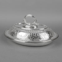 JAMES DIXON & SONS Silver Plate Entree Dishes Set Of 2
