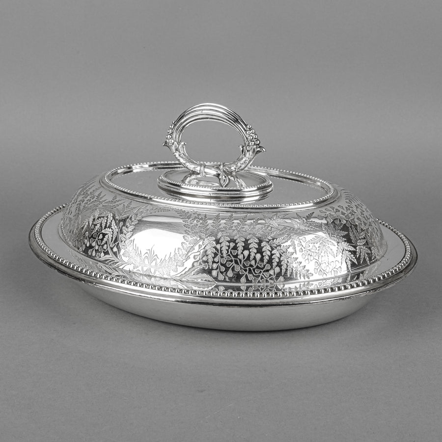 JAMES DIXON & SONS Silver Plate Entree Dishes Set Of 2