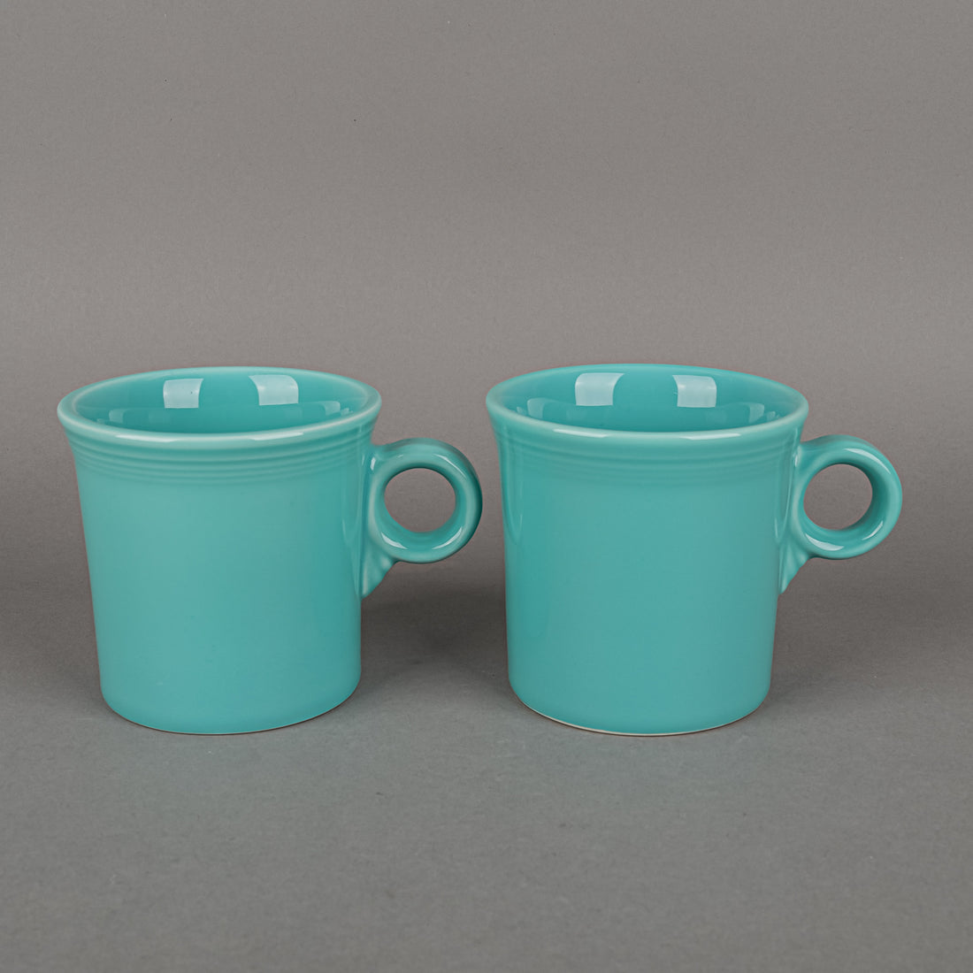 HOMER LAUGHLIN  Fiesta Ring Mugs Set Of 2 Turquoise