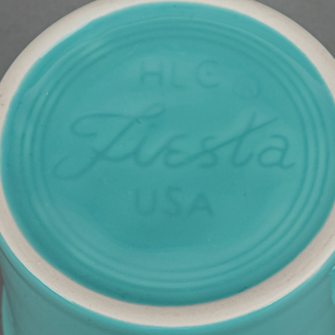 HOMER LAUGHLIN  Fiesta Ring Mugs Set Of 2 Turquoise