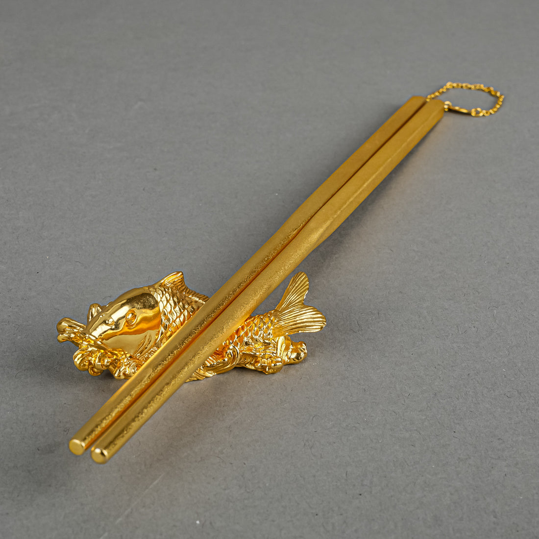 RISIS 24K Gold Plated Chopsticks & Carp Rest