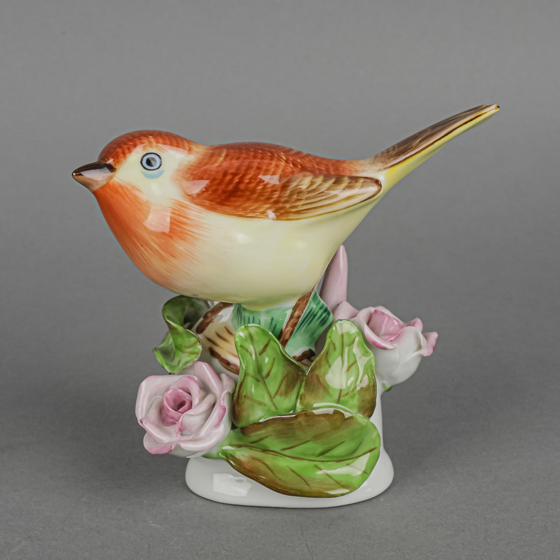 HEREND Fig Little Bird On A Twig - Natural 5126
