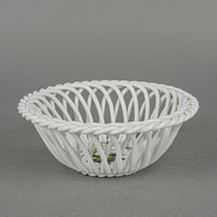 HEREND Rothschild Bird Open Work Basket 7372 D4.75"