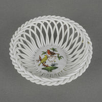 HEREND Rothschild Bird Open Work Basket 7372 D4.75"