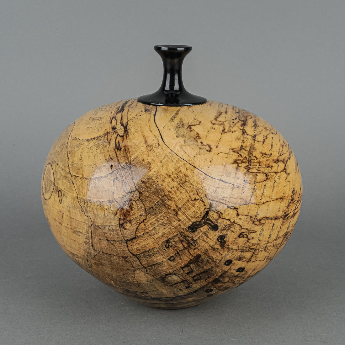 JOHN MASCOLL Spalted Hackberry Wood Vase