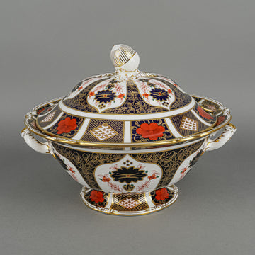 ROYAL CROWN DERBY Old Imari 1128 Covered Soup Tureen