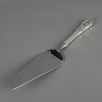 WALLACE Rose Point Sterling Handle Stainless Steel Dessert Server