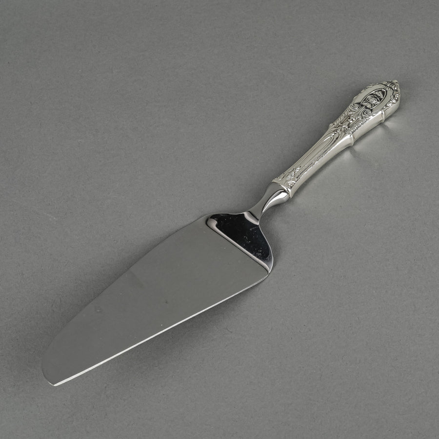 WALLACE Rose Point Sterling Handle Stainless Steel Dessert Server