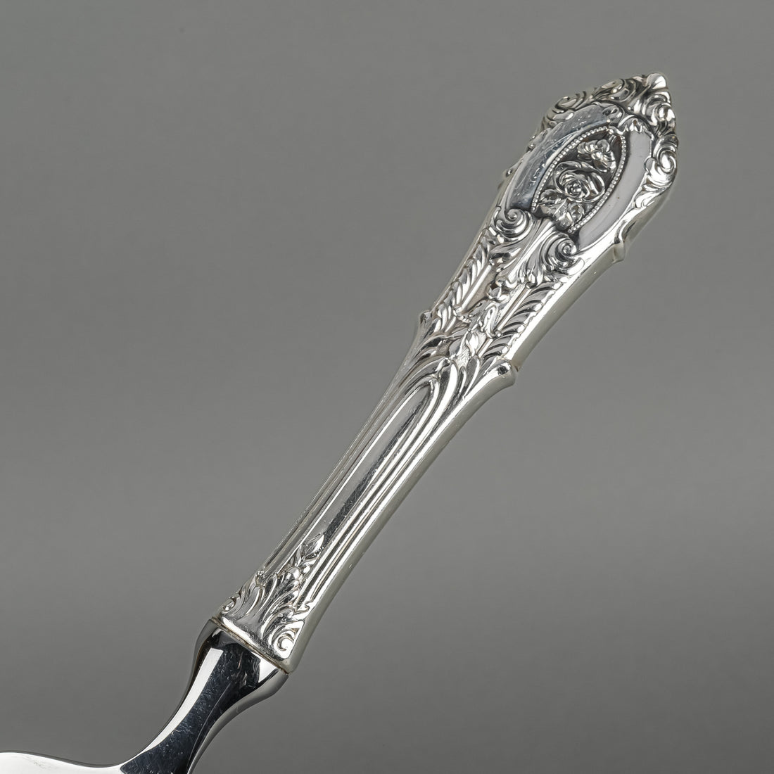 WALLACE Rose Point Sterling Handle Stainless Steel Dessert Server