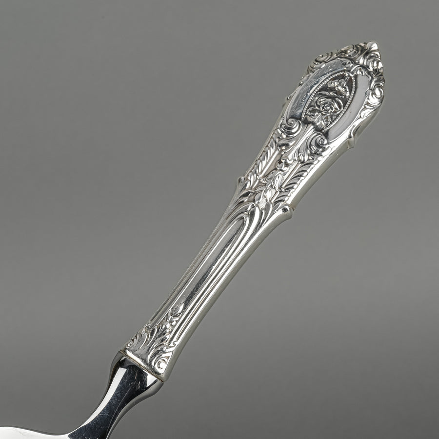 WALLACE Rose Point Sterling Handle Stainless Steel Dessert Server
