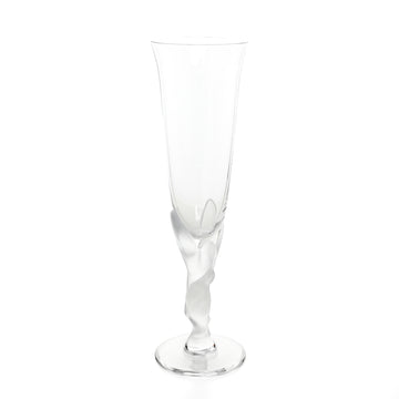 FABERGE Kissing Doves Crystal Champagne Flutes Set Of 5