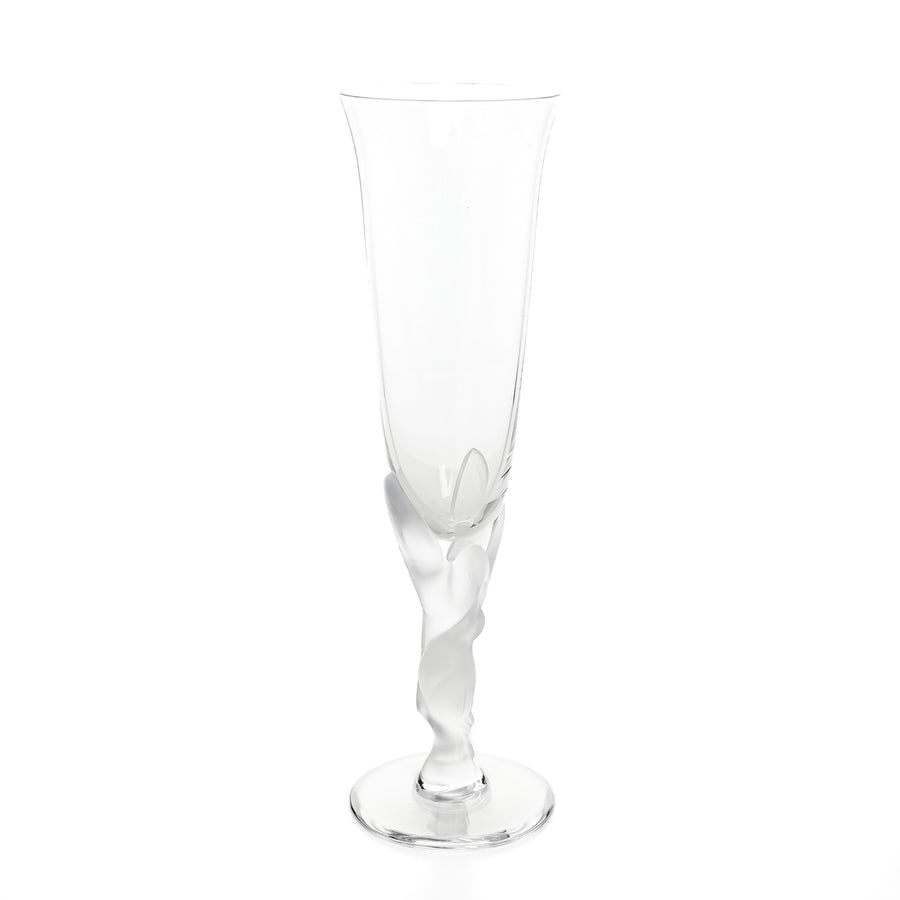 FABERGE Kissing Doves Crystal Champagne Flutes Set Of 5